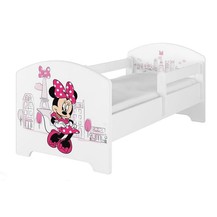 BabyBoo Dětská postel Disney - Minnie Paris - bílá, s matrací
