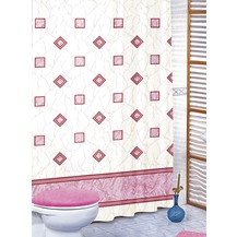 Koupelnový závěs růžové čtverce