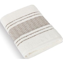 Froté ručník Mozaika 50x100 cm krémová