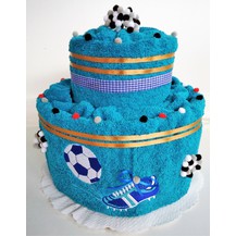 Veratex Textilní dort dvoupatrový fotbal vyšitá kopačka s míčem (možnos dovyšít jméno/přezdívku doplatek 75kč)
