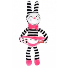 Hencz Toys Plyšová hračka v kontrastních barvách králíčí slečna - růžová