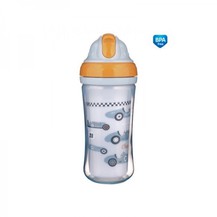 Canpol babies Sportovní láhev se slámkou Racing - sv. modrá, 260 ml
