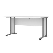 Psací stůl Office 80400/71 bílá/silver grey