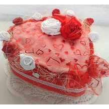 Veratex Textilní dort Valentínské Srdce jednopatrový