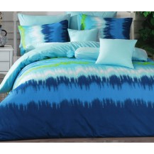 Bavlněný povlak na polštář Picaso blue, Výběr rozměru: 50x70