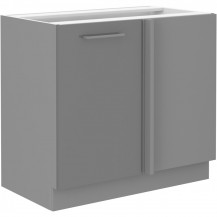 Rohová spodní kuchyňská skříňka Garid 105-ND-1F-BB-šedý lesk/šedá