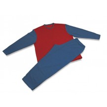 Pánské pyžamo 2418 tm.modrá-červená (  S)