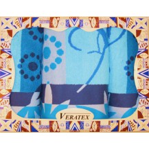 Svatební dar.Luxusní dárkový froté set 1 osuška 2 ručníky  (modrý) 500g m2
