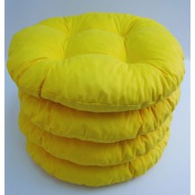 Sedák prošívaný kulatý průměr 40 cm (žlutý)