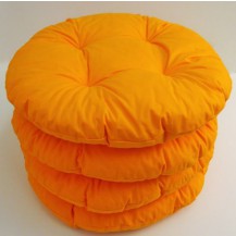Sedák prošívaný kulatý průměr 40 cm (oranžový)